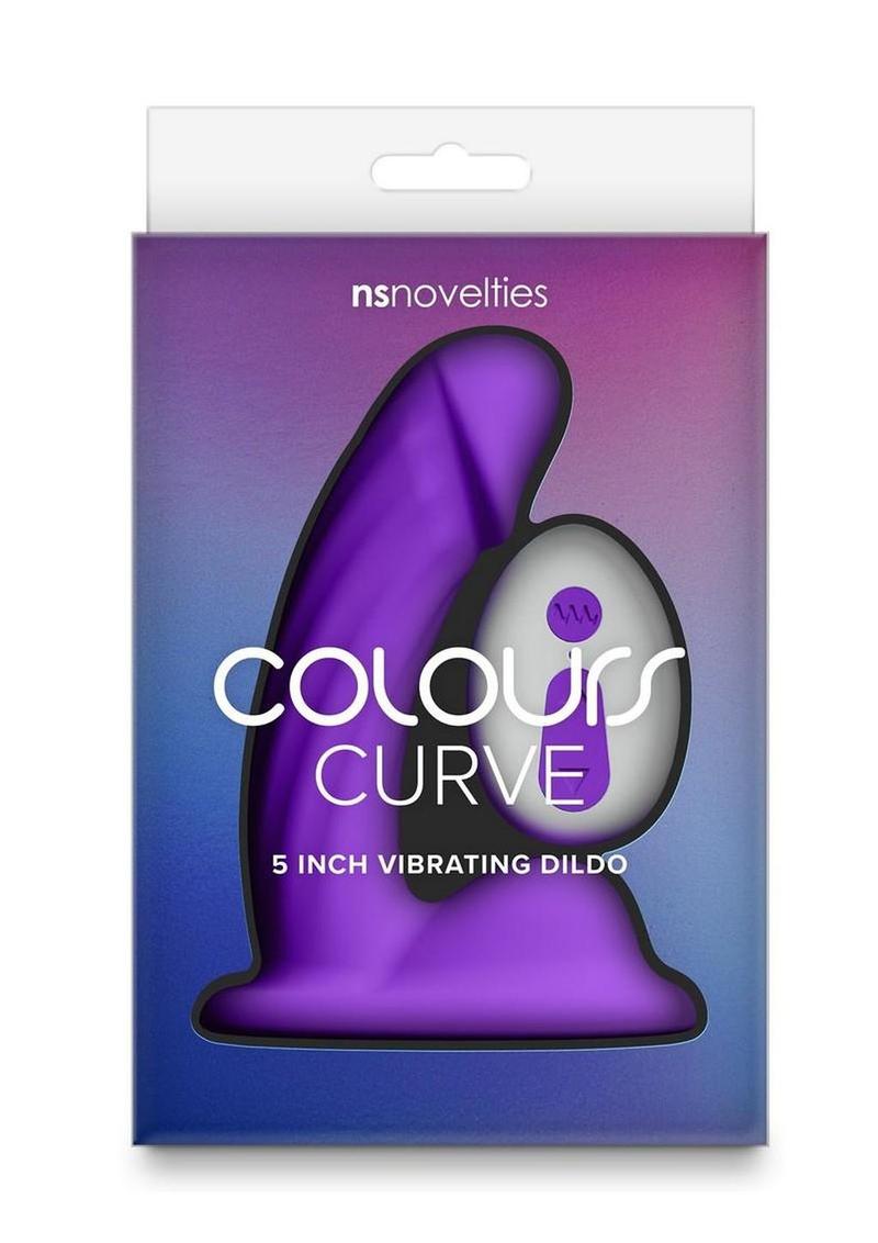 Colours Curve Silicone Vibrating Dildo with Remote Control