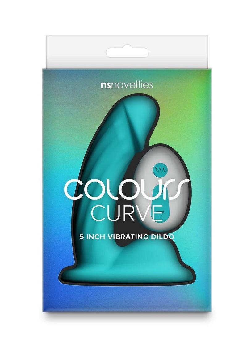 Colours Curve Silicone Vibrating Dildo with Remote Control