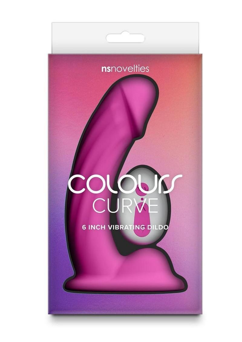 Colours Curve Silicone Vibrating Dildo with Remote Control