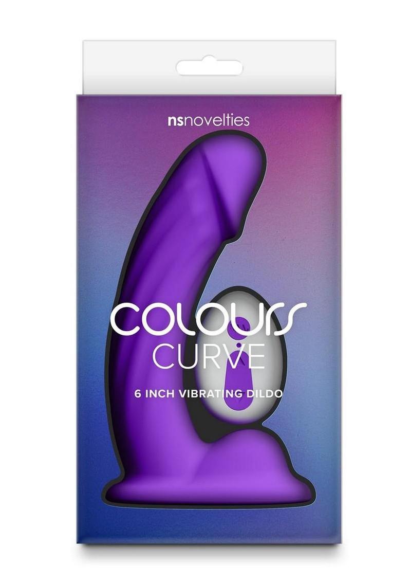 Colours Curve Silicone Vibrating Dildo with Remote Control