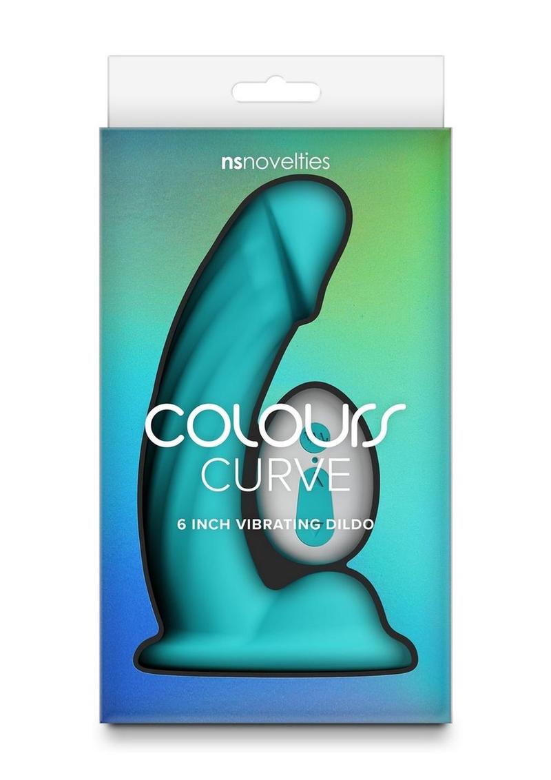 Colours Curve Silicone Vibrating Dildo with Remote Control