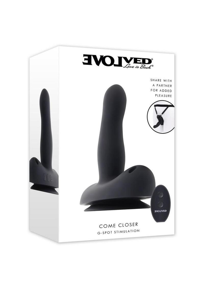 Come Closer Rechargeable Silicone Strap-On Vibrator with Remote