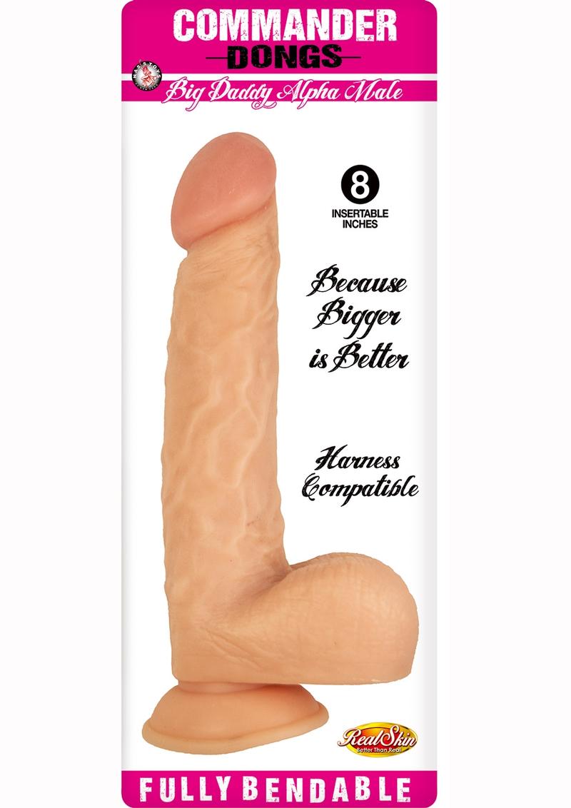 Commander Dongs Big Daddy Alpha Male Bendable Dildo with Balls