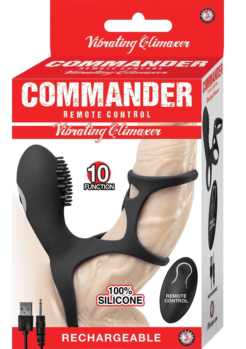 Commander Vibrating Clitoral Stimulating Cock Cage with Remote Control