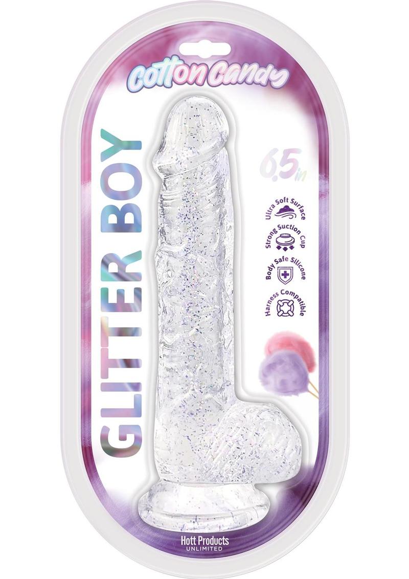 Cotton Candy Glitter Boy Silicone Dildo