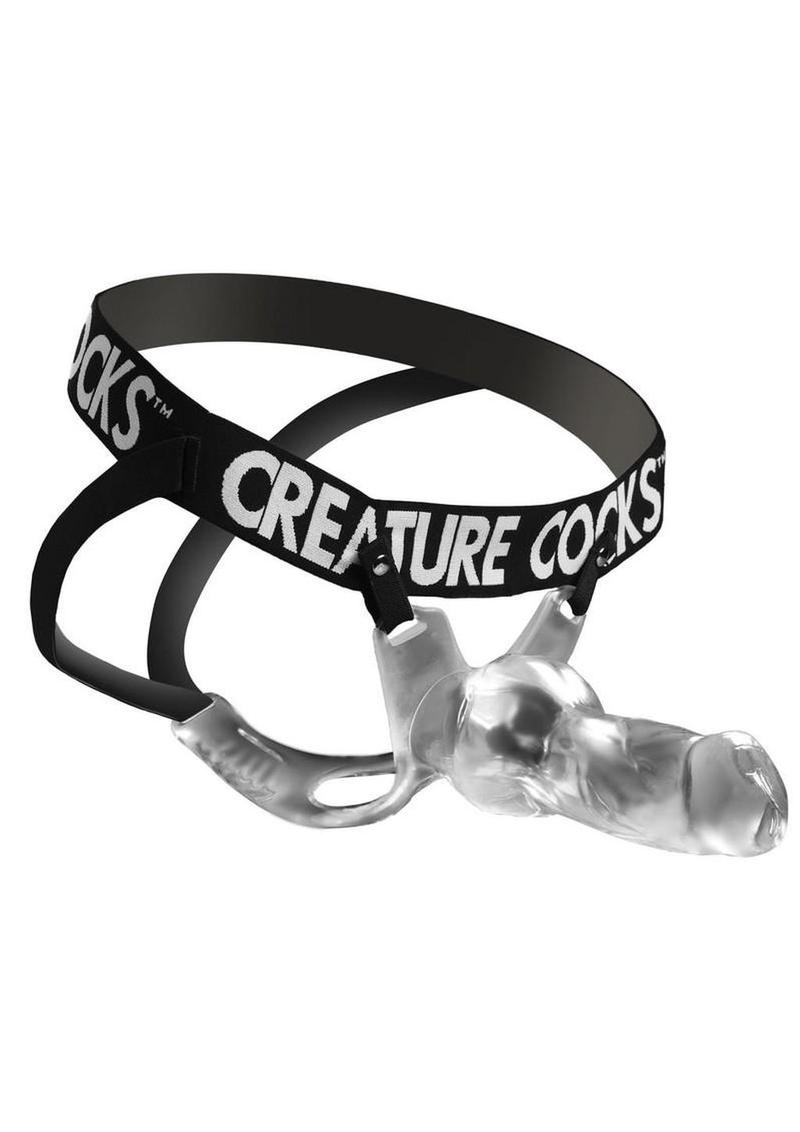 Creature Cock Snow Wolf Hollow Strap-On with Harness