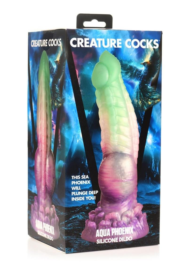 Creature Cocks Aqua Phoenix Silicone Dildo