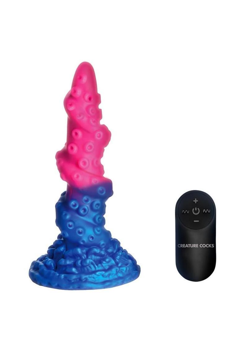 Creature Cocks Deluxe Lord Kraken Vibrating Rechargeable Silicone Glow In The Dark Dildo