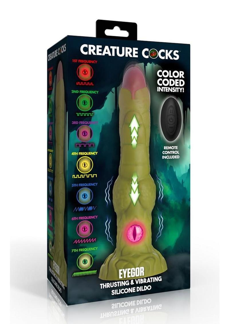 Creature Cocks Eyegor Thrusting and Vibrating Rechargeable Silicone Dildo