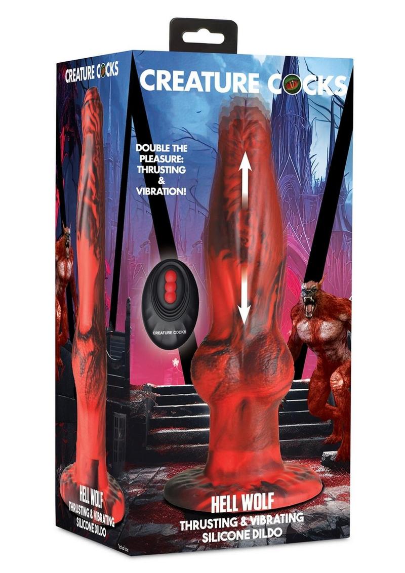 Creature Cocks Hell Wolf Silicone Rechargeable Thrusting and Vibrating Dildo