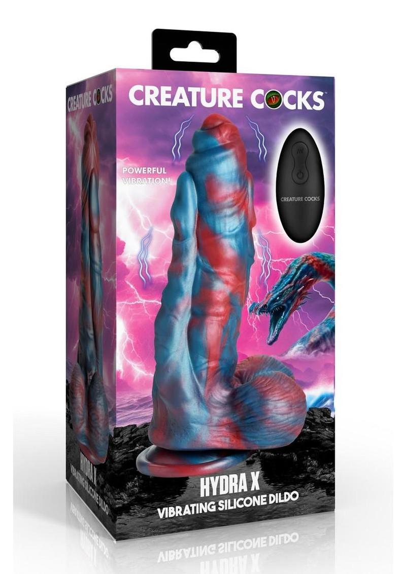 Creature Cocks Hydra X Vibrating Rechargeable Silicone Dildo with Remote