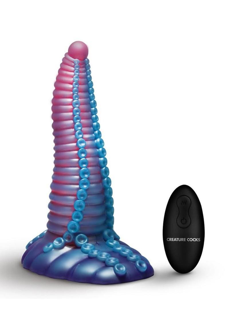 Creature Cocks Mega-Tenta Vibrating Rechargeable Silicone Dildo with Remote Control
