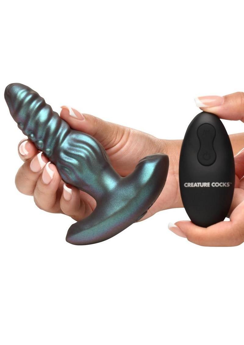 Creature Cocks Octo-Squirm Vibrating and Squirming Rechargeable Silicone Anal Plug with Remote Control