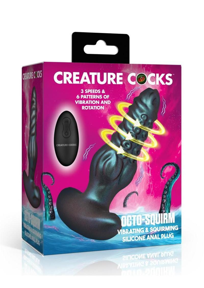 Creature Cocks Octo-Squirm Vibrating and Squirming Rechargeable Silicone Anal Plug with Remote Control