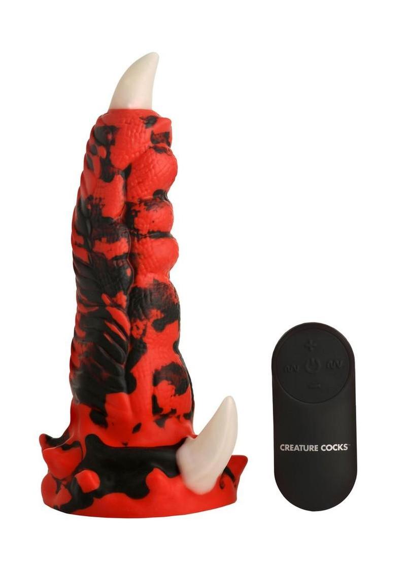 Creature Cocks Red Talon Vibrating Rechargeable Silicone Dildo