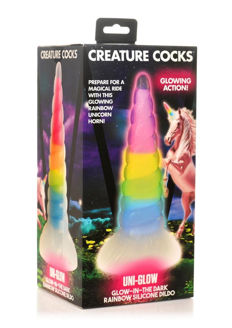 Creature Cocks Uni-Glow Glow In The Dark Silicone Dildo