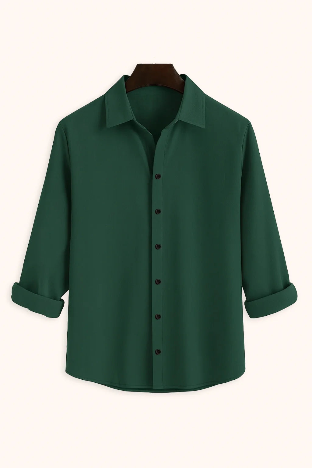 Men's Green Color Premium Full Sleeve Shirt