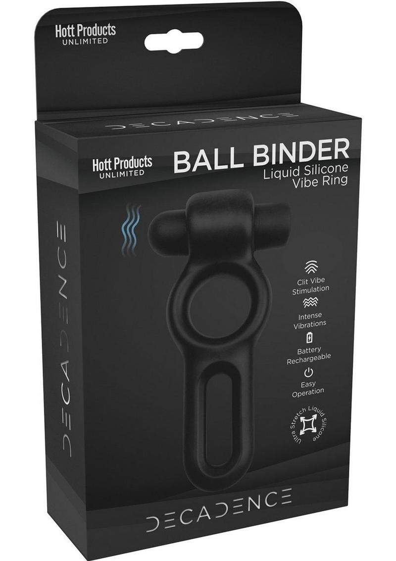 Decadence Ball Binder Silicone Vibrating Cock and Ball Ring