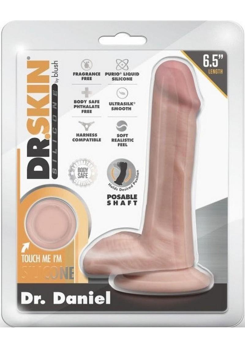 Dr. Skin Dr. Daniel Silicone Dildo with Balls and Suction Cup