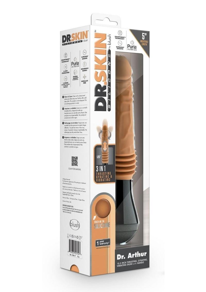 Dr. Skin Silicone Dr. Arthur Rechargeable Thrusting Gyrating Vibrating Dildo