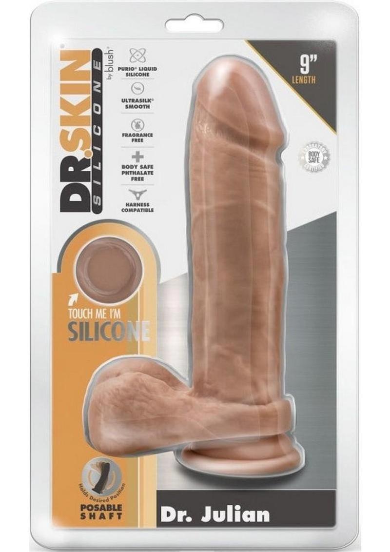 Dr. Skin Silicone Dr. Julian Dildo with Balls and Suction Cup