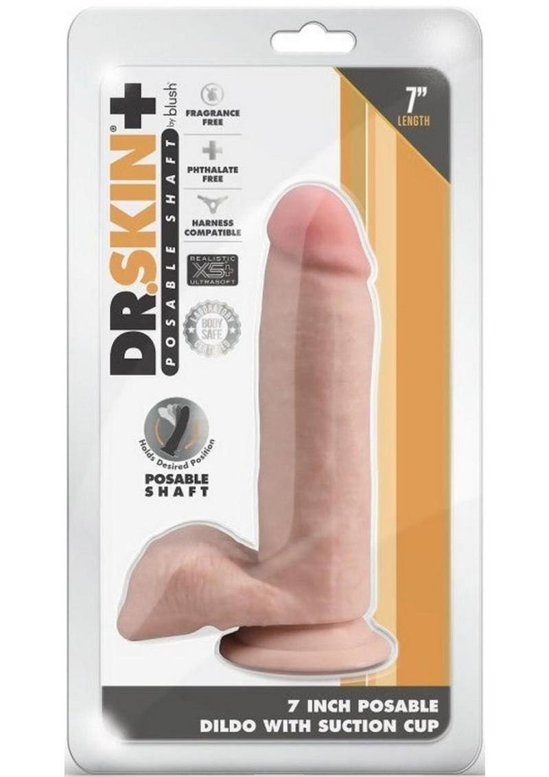 Dr. Skin Plus Posable Dildo with Balls and Suction Cup