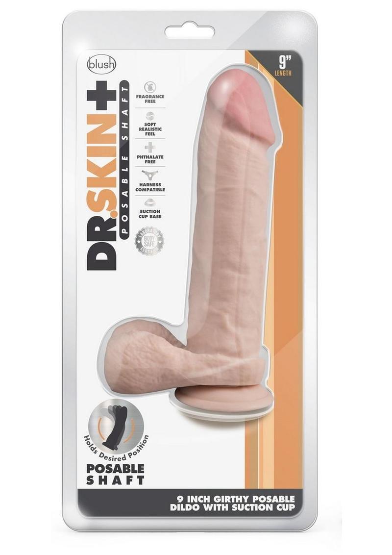 Dr. Skin Plus Thick Posable Dildo with Balls