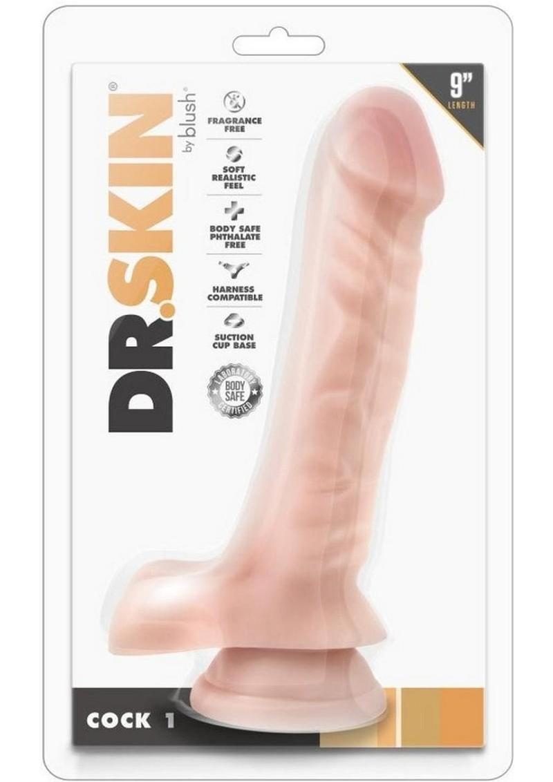 Dr. Skin Cock 1 Dildo with Balls and Suction Cup