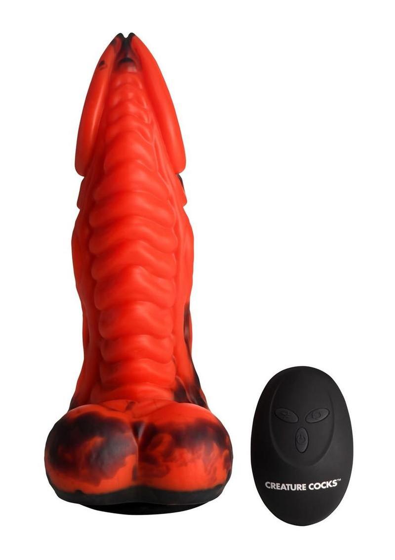 Dragon Thrust Rechargeable Silicone Thrusting and Vibrating Dildo