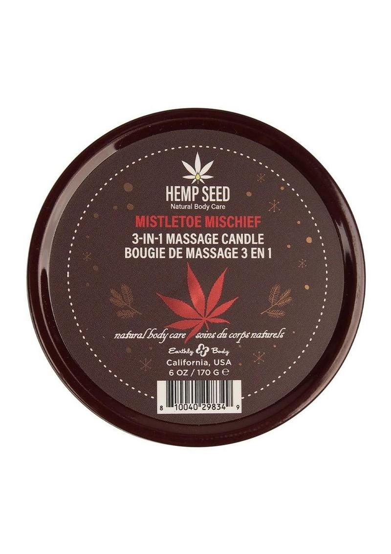 Earthly Body Hemp Seed 3 In 1 Massage Candle - Mistletoe Mischief