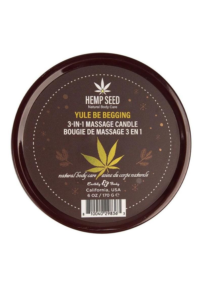 Earthly Body Hemp Seed 3-In-1 Massage Candle - Yule Be Begging