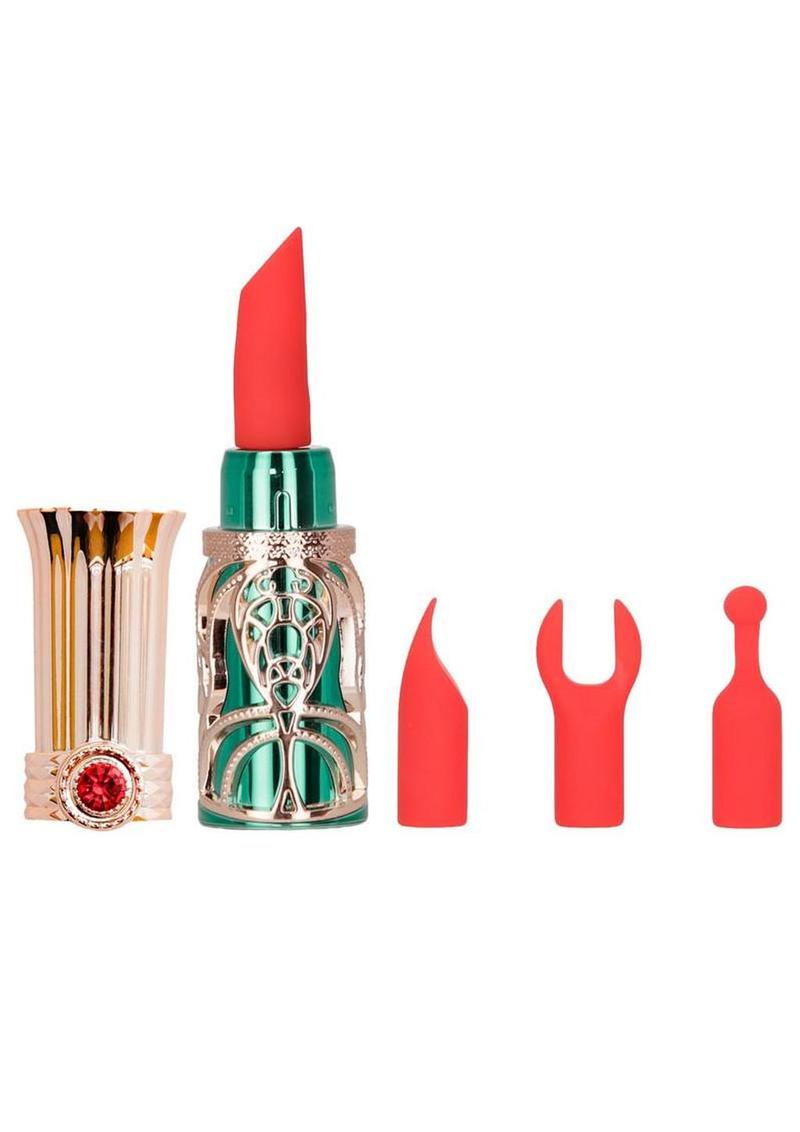 Emerald Kiss Lipstick Rechargeable Silicone Clitoral Stimulator