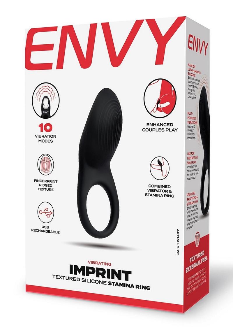 Envy Toys Imprint Textured Rechargeable Silicone Stamina Ring