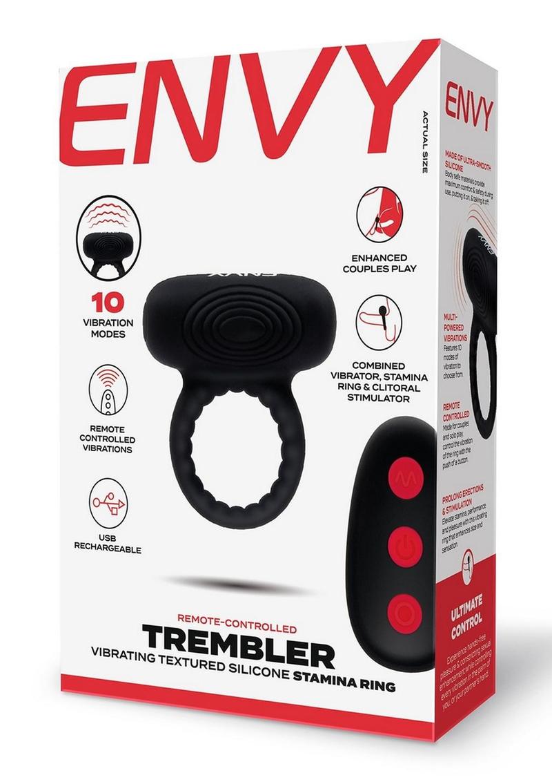 Envy Toys Trembler Remote Vibrating Rechargeable Silicone Stamina Ring