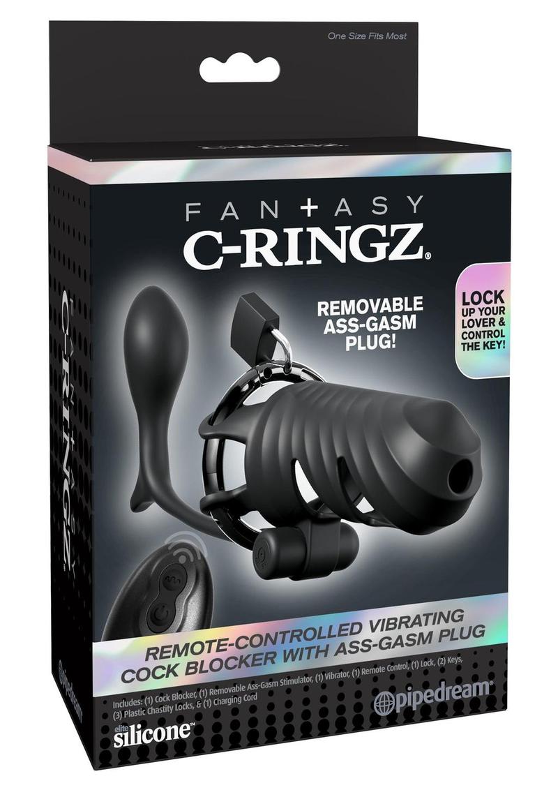 Fantasy C-Ringz Remote-Controlled Vibrating Cock Blocker with Ass-Gasm Plug