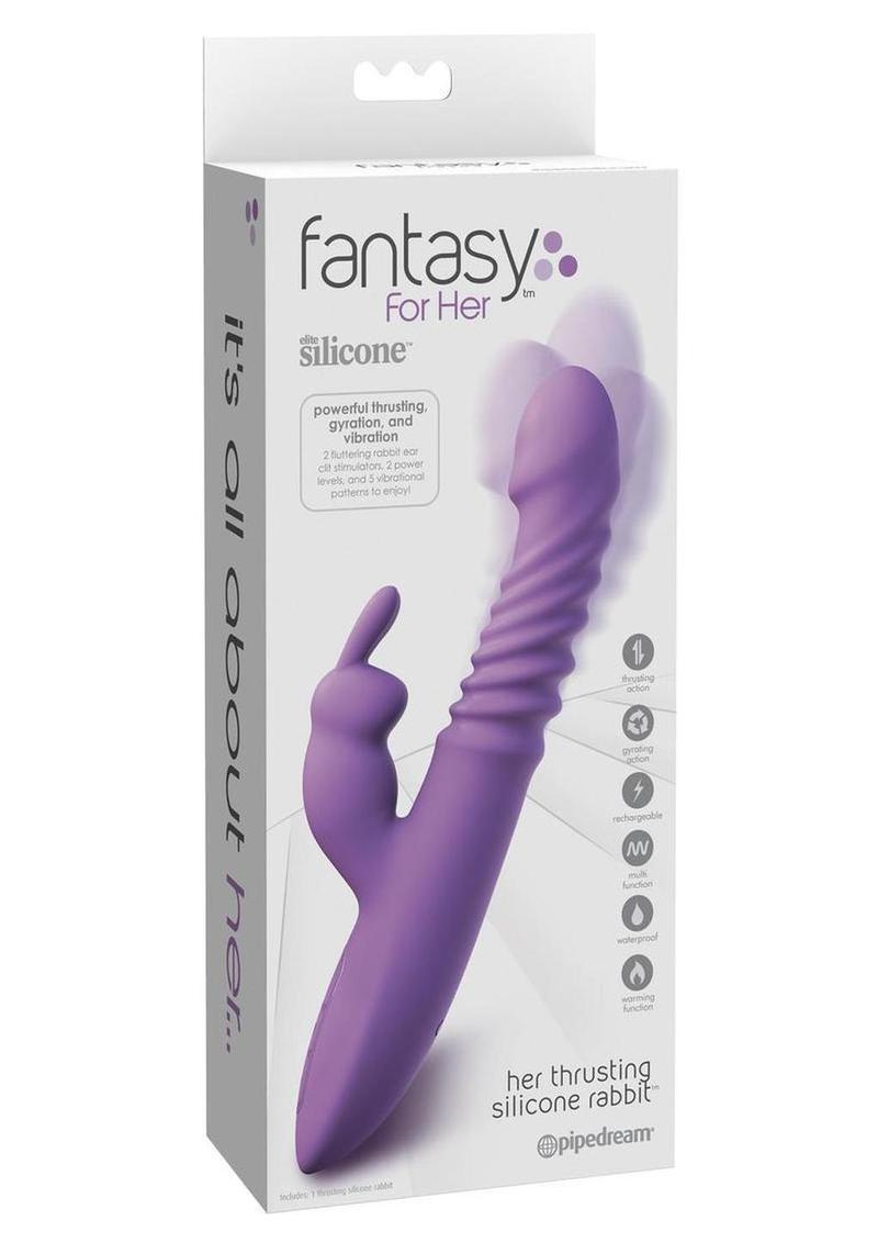 Fantasy For Her Thrusting Silicone Rabbit Multi Function Rechargeable Waterproof