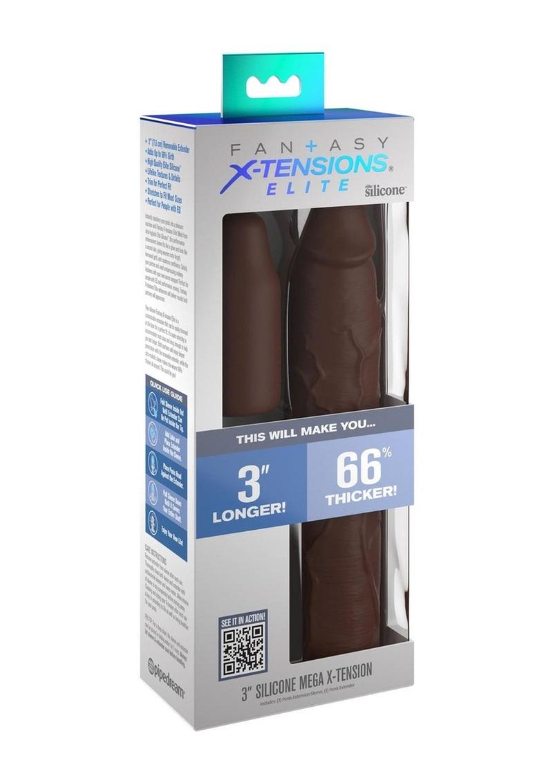 Fantasy X-Tensions Elite Silicone 9in Sleeve with 3in Plug