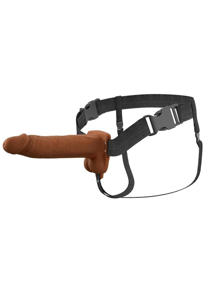 Fantasy X-Tensions Elite Vibrating Rechargeable Silicone Dual Density Hollow Strap-On