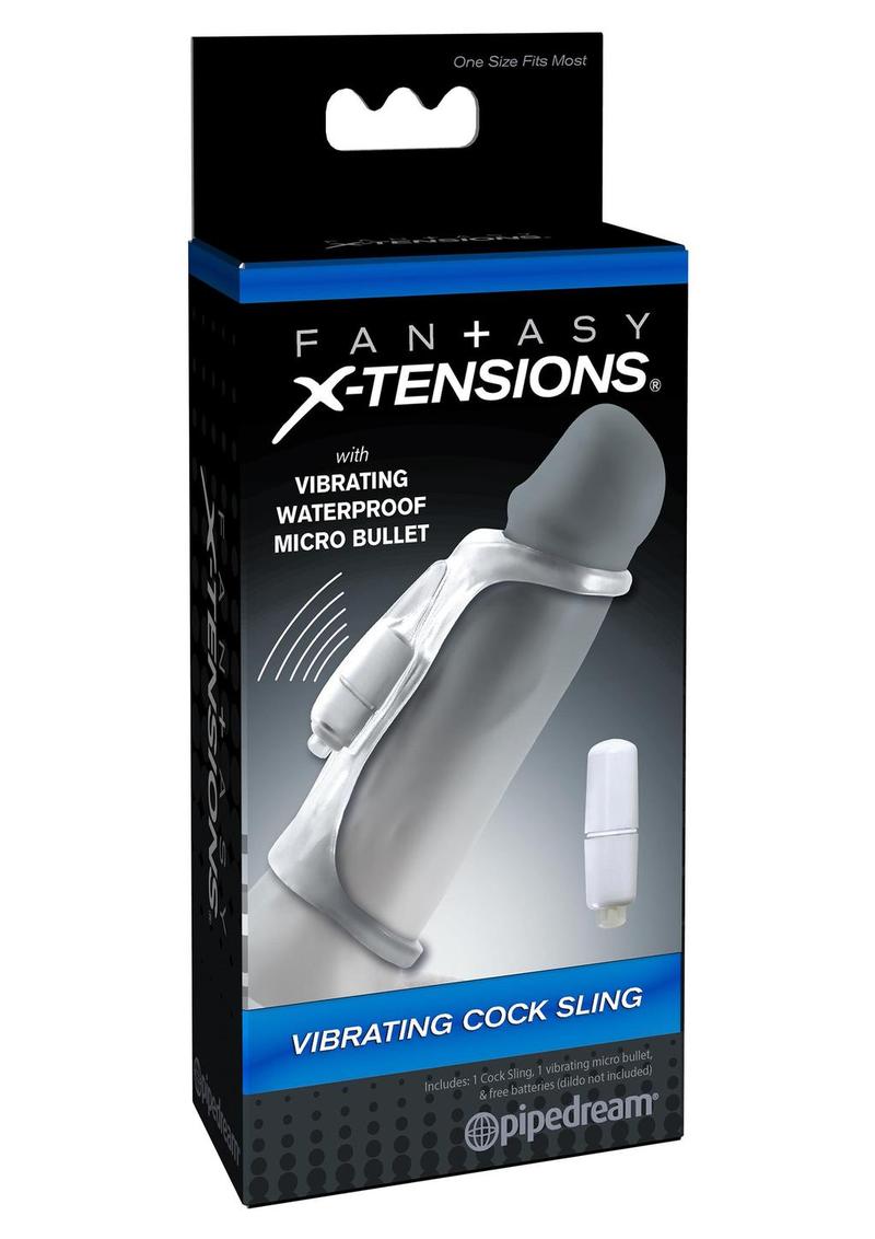 Fantasy X-Tensions Vibrating Cock Sling Sleeve Waterproof
