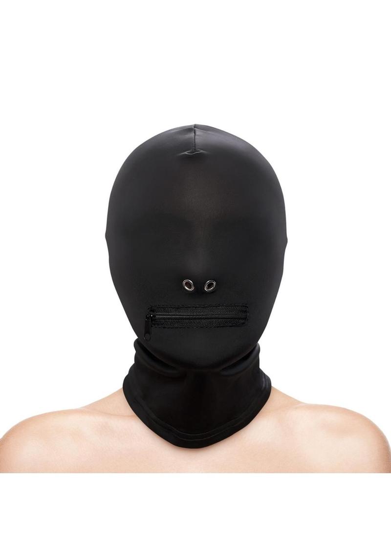 Fetish and Fashion Zippered Mouth Hood