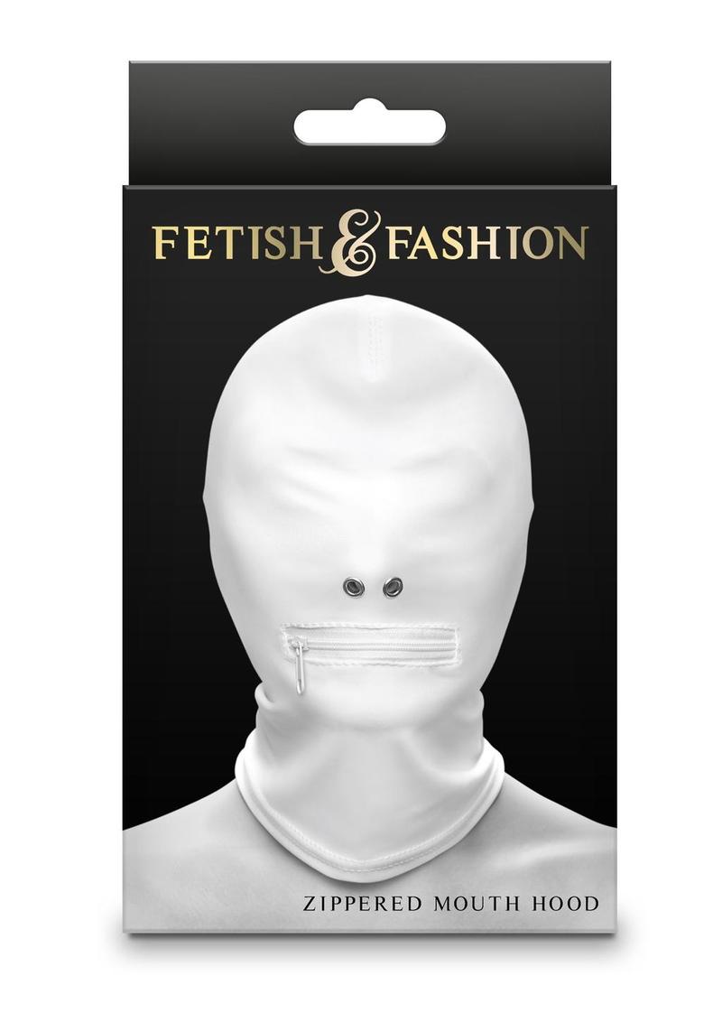 Fetish and Fashion Zippered Mouth Hood