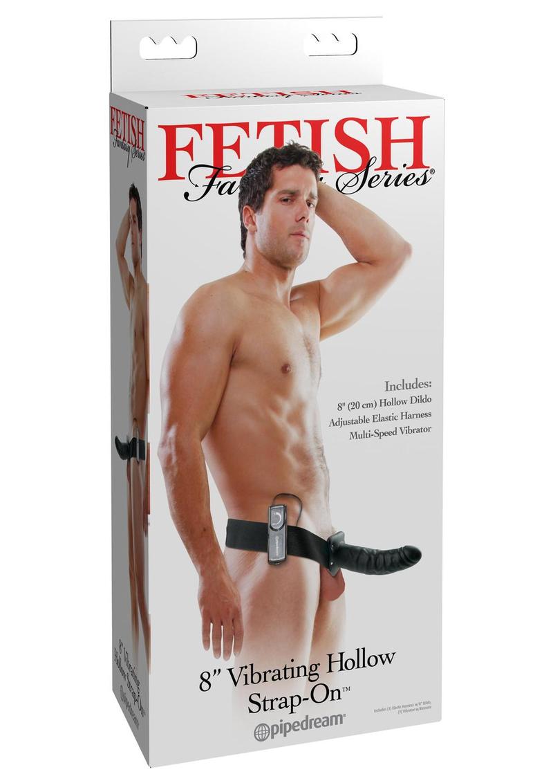 Fetish Fantasy Series Vibrating Hollow Strap-On Dildo and Adjustable Harness with Remote Control