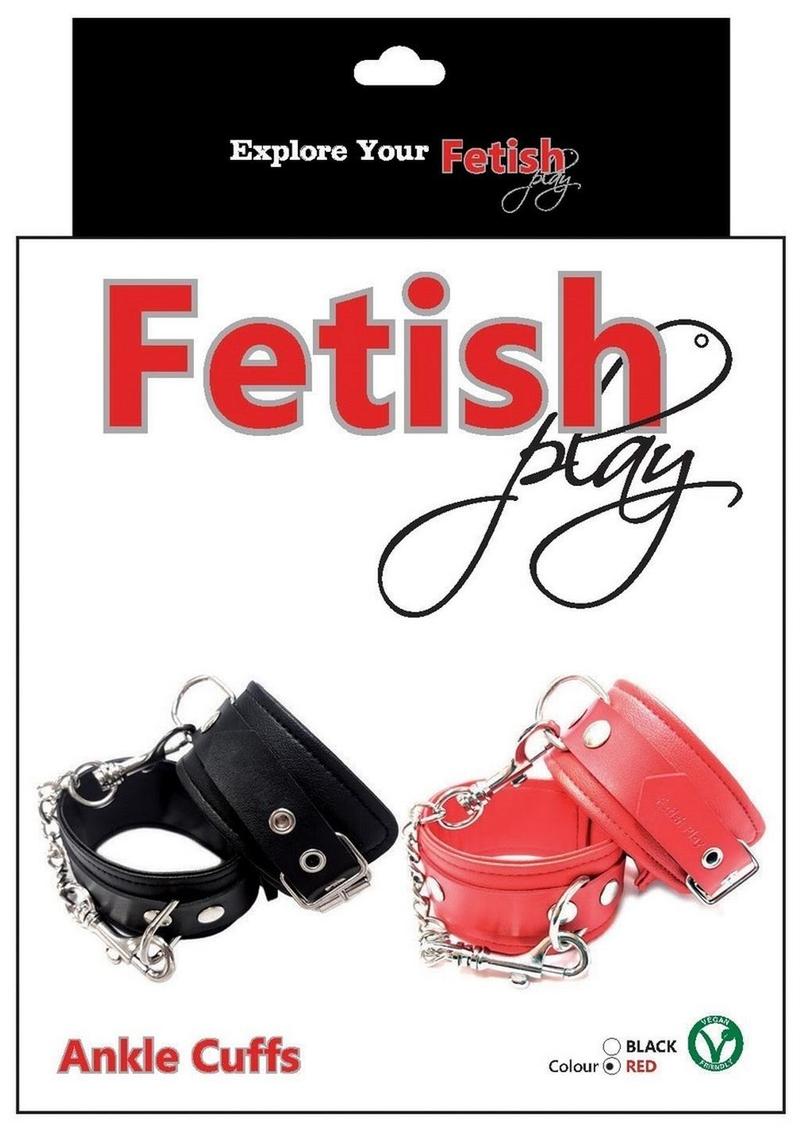 Fetish Play Ankle Cuffs Vegan Leather