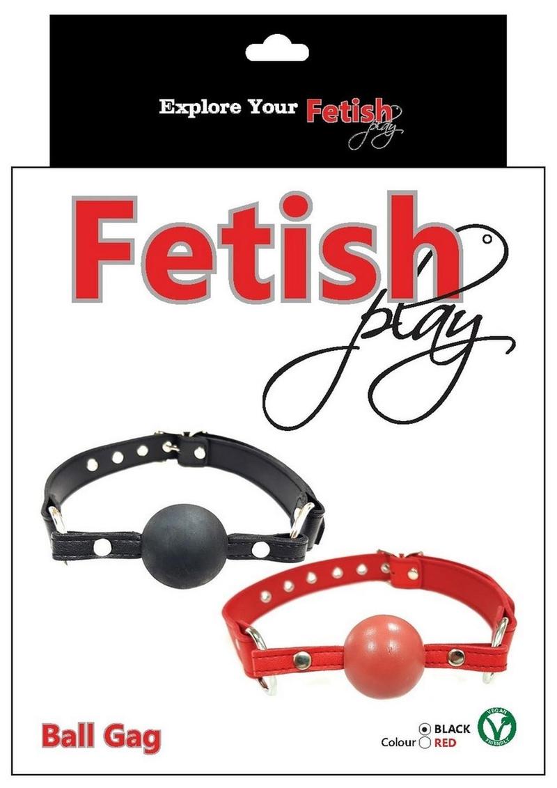 Fetish Play Ball Gag Vegan Leather