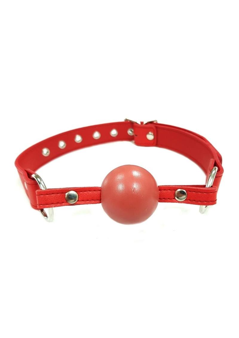 Fetish Play Ball Gag Vegan Leather