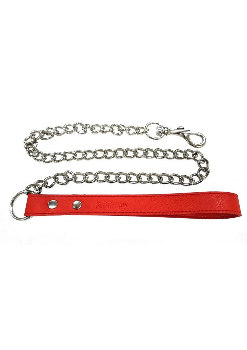 Fetish Play Lead Collar Vegan Leather