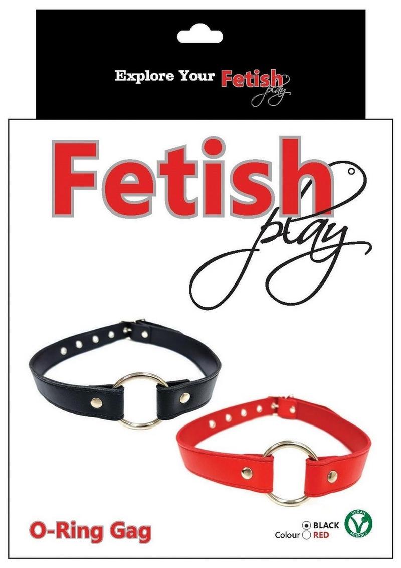 Fetish Play O-Ring Gag Vegan Leather