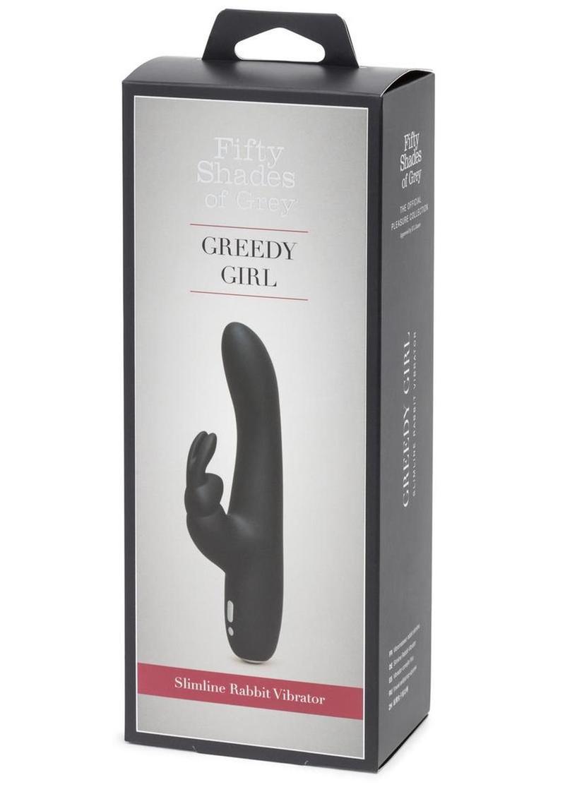 Fifty Shades Of Grey Greedy Girl Rechargeable Slimline Rabbit Vibrator