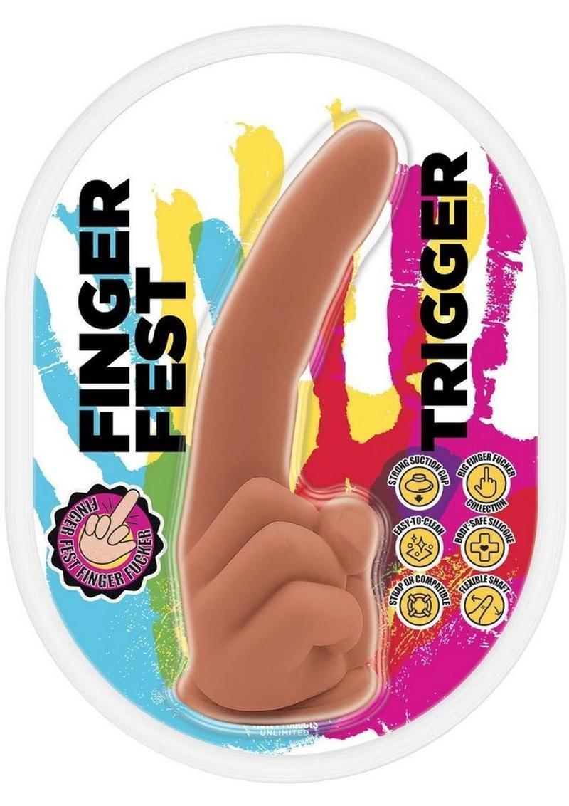 Finger Fest Trigger Silicone Dildo