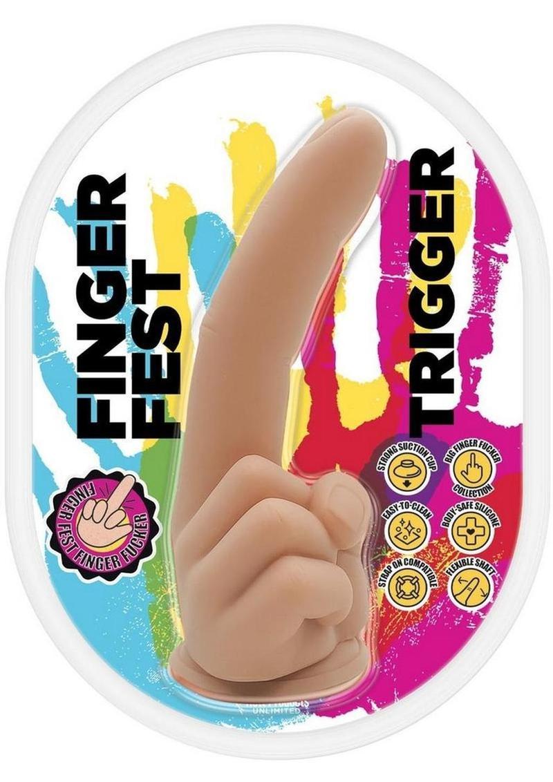 Finger Fest Trigger Silicone Dildo